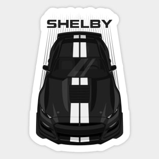 Ford Mustang Shelby GT500 2020-2021 - Black - White Stripes Sticker